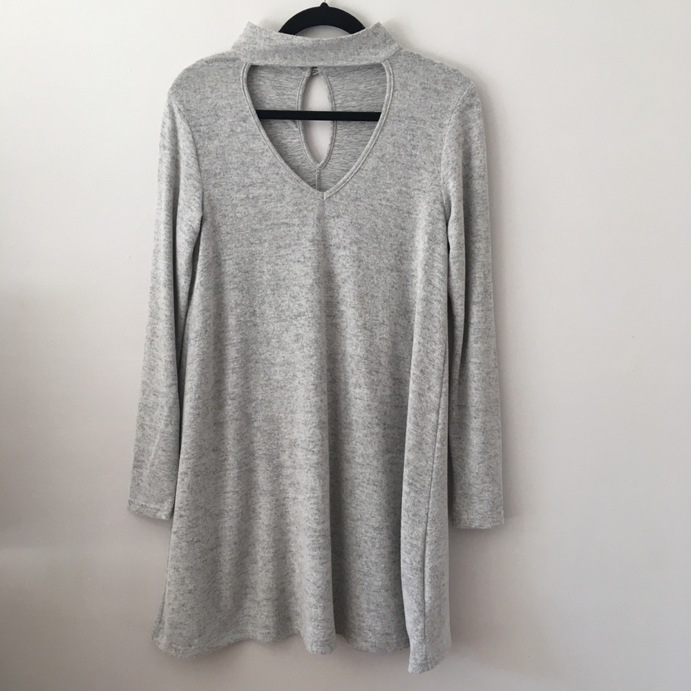 TCEC Grey Knit Sweater Dress Medium